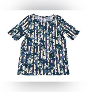 LuLaRoe Irma Tunic Top Disney Nightmare Before Christmas Women XL NWOT